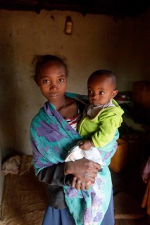 Young mother with toddler