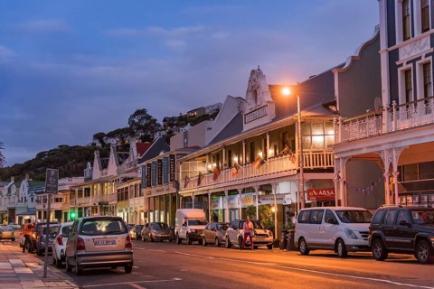 Main Street with Victorian and Cape Dutch houses
