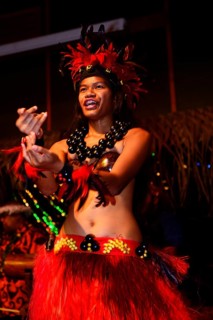 Native people at dance performance