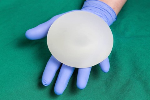 Silicone breast implant