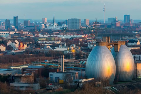 City panorama of Dortmund