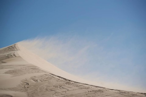Sand dune with sand drifts