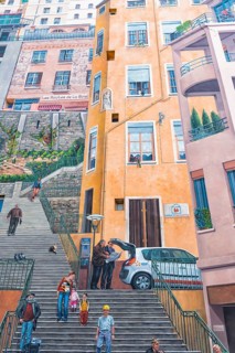 Mur des Canuts or Wall of the silk workers, Lyon