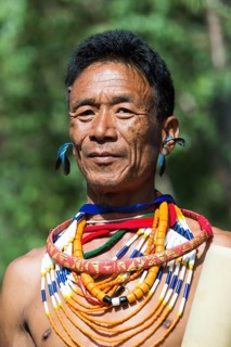 Naga tribal man in traditional outfit
