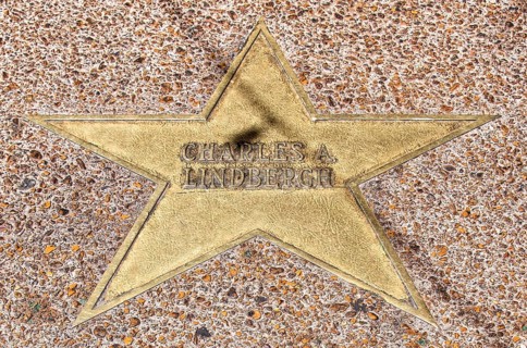 Star of pilot Charles A. Lindbergh on the Walk of Fame