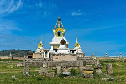 Stupa and temple