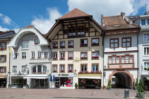Historic town houses with Hotzenhaube