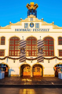 Main entrance Hofbrau marquee