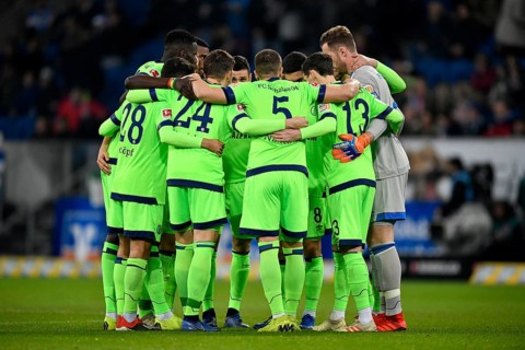 Teambuilding FC Schalke 04 in front of the match