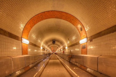 Old Elbe Tunnel in Hamburg