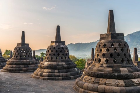 Borobudur Temple at sunrise