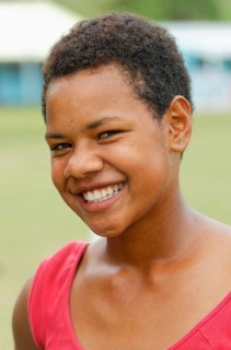 Fijian girl smiling