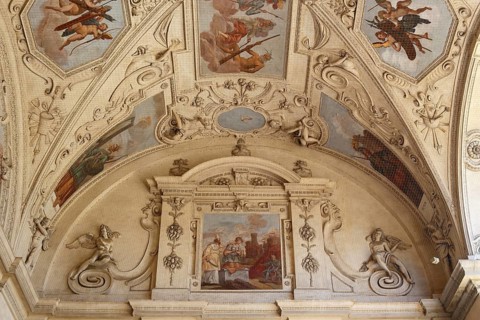 Ceiling painting in the Wallenstein Palace