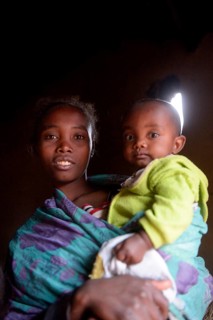 Young mother with toddler