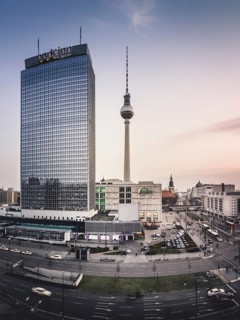 Alexanderplatz with TV tower and Hotel Park Inn