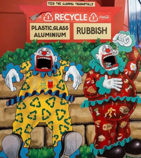 Clowns eating trash