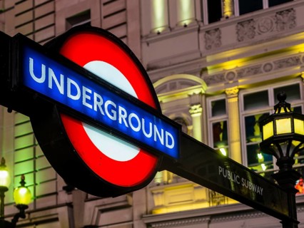 Illuminated Underground sign