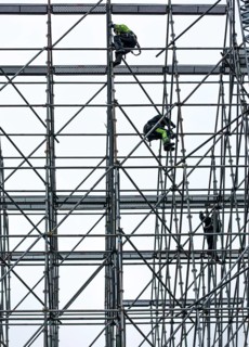 Scaffolders at work