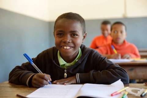 Boy writing