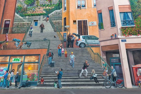 Mur des Canuts or Wall of the silk workers, Lyon