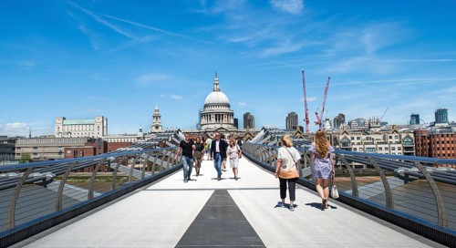Millenium Bridge and St. Paul's Cathedral