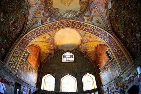 Interior with frescoes