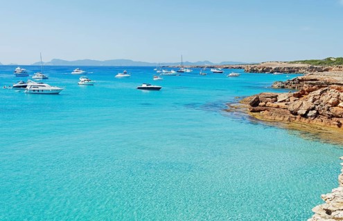 Boats in turquoise water