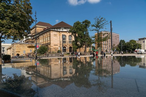 Fountain on the Square of the Old Synagogue and City Theatre