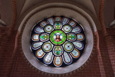 Coloured glass window