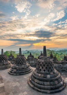Borobudur Temple at sunrise