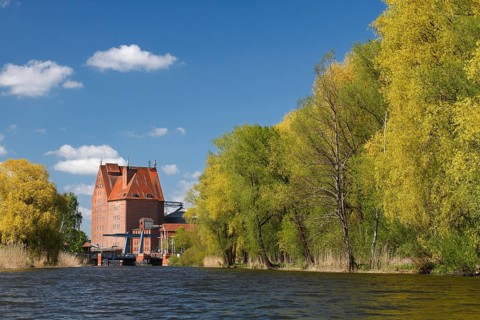 Storage building at harbour