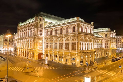 Vienna State Opera at night
