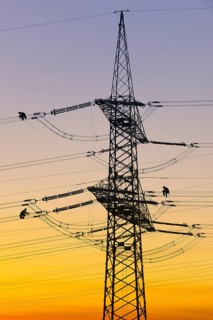 High-voltage engineers at work