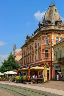 Main street with gastronomy