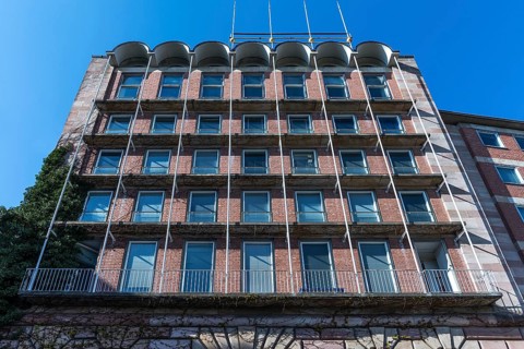 Heritage-protected facade of the 1950s