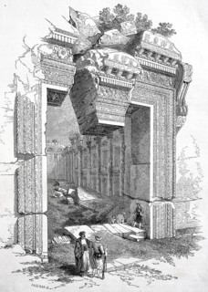Entrance to the temple of Jupiter in Baalbek