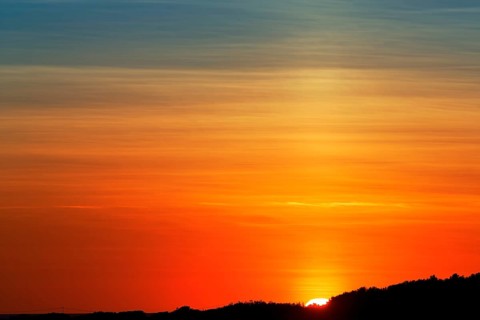 Cloudy sky at sunset