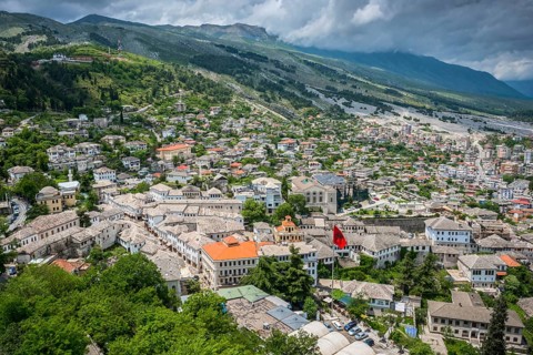View from the castle over the city
