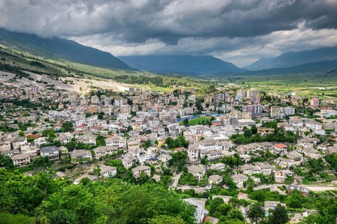 View from the castle over the city