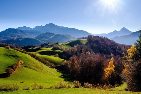 Mountain landscape in autumn