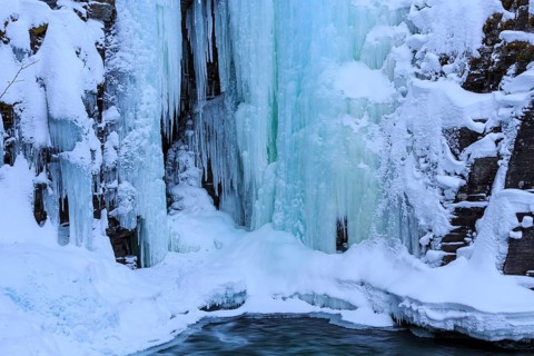 Frozen waterfall