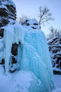 Frozen waterfall