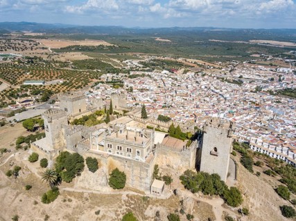 Drone image of Castle of Almodovar del Rio