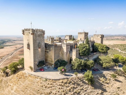 Aerial view of Castle of Almodovar del Rio