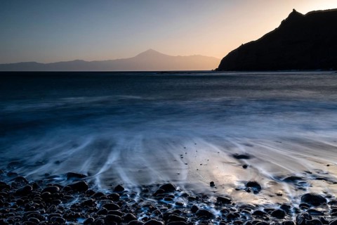 Sunrise at the beach Playa de Caleta