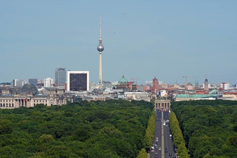 View from Victory Column to Strasse des 17. Juni