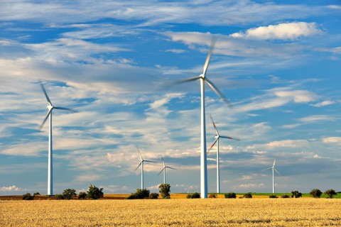 Windmills turning