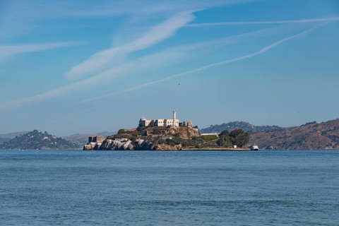 Alcatraz prison island in San Francisco Bay