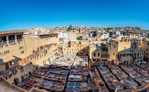 View over tannery
