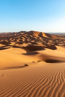 Sand dunes in the desert